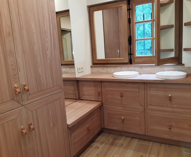 meubles de salle de bain sur mesure bois